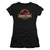 Jurassic Park 25th Anniversary Logo Junior Women's Sheer T-Shirt Black