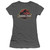 Jurassic Park Stone Logo Junior Women's Sheer T-Shirt Charcoal