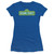 Sesame Street Logo Junior Women's Sheer T-Shirt Royal Blue