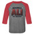 Muhammad Ali Greatest Premium Heather/Vintage Red Raglan Baseball T-Shirt