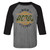 AC/DC High Voltage Premium Heather/Vintage Black Adult Raglan Baseball T-Shirt
