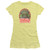 Sesame Street Oscar Iron On Junior Women's Sheer T-Shirt Banana