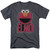 Sesame Street Elmo Smile Adult 18/1 T-Shirt Charcoal