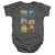 Sesame Street Group Squares Baby Onesie T-Shirt Charcoal