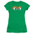 Sesame Street Oscar Face Junior Women's Sheer T-Shirt Kelly Green