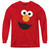 Sesame Street Elmo Face Youth Long Sleeve T-Shirt Red