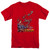Superman Breaking Chains Adult 18/1 T-Shirt Red