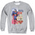 Superman Truth Justice Adult Crewneck Sweatshirt Athletic Heather