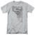 Superman Riveted Metal Adult 18/1 T-Shirt Athletic Heather