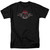 Superman Steel Flames Shield Adult 18/1 T-Shirt Black