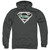 Superman Circuitry Logo Adult Pullover Hoodie Sweatshirt Charcoal
