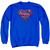 Superman Paisley Shield Adult Crewneck Sweatshirt Royal Blue