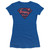 Superman Paisley Shield Junior Women's Sheer T-Shirt Royal Blue
