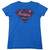 Superman Paisley Shield Women's T-Shirt Royal Blue