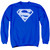 Superman Ice And Snow Shield Adult Crewneck Sweatshirt Royal Blue