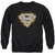 Superman Steel Fire Shield Adult Crewneck Sweatshirt Black
