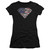 Superman All American Shield Junior Women's Sheer T-Shirt Black