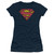 Superman Distressed Shield Junior Women's Sheer T-Shirt Navy