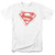 Superman Spray Paint Shield Adult 18/1 T-Shirt White