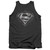 Superman Tribal Steel Logo Adult Tank Top T-Shirt Charcoal