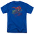 Superman Cool Word Supes Adult 18/1 T-Shirt Royal Blue