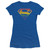 Superman Prismatic Shield Junior Women's Sheer T-Shirt Royal Blue