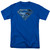 Superman On Ice Shield Adult 18/1 T-Shirt Royal Blue
