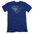 Superman On Ice Shield Premium Canvas Adult Slim Fit 30/1 T-Shirt Royal Blue