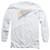 Superman Distressed Outline Adult Long Sleeve T-Shirt White