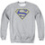 Superman Maize And Blue Shield Adult Crewneck Sweatshirt Athletic Heather