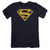 Superman Maize And Blue Shield Premium Canvas Adult Slim Fit 30/1 T-Shirt Navy