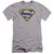 Superman Maize And Blue Shield Premium Canvas Adult Slim Fit 30/1 T-Shirt Athletic Heather