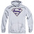 Superman Navy And Gold Shield Adult Pullover Hoodie Sweatshirt Athletic Heather