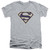Superman Navy And Gold Shield Adult V-Neck T-Shirt Athletic Heather