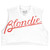 Blondie Tilted Logo Junior Women's Cropped Tank Top T-Shirt White