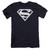 Superman Navy And White Shield Premium Canvas Adult Slim Fit 30/1 T-Shirt Navy