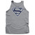 Superman Navy And White Shield Adult Tank Top T-Shirt Athletic Heather