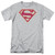 Superman Red And Gold Shield Adult 18/1 T-Shirt Athletic Heather