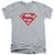 Superman Red And Gold Shield Adult V-Neck T-Shirt Athletic Heather