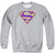Superman Purple And Gold Shield Adult Crewneck Sweatshirt Athletic Heather