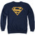 Superman Navy And Orange Shield Adult Crewneck Sweatshirt Navy