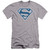 Superman Blue And White Shield Premium Canvas Adult Slim Fit 30/1 T-Shirt Athletic Heather