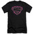 Superman Fuchsia Flames Premium Canvas Original Adult Slim Fit 30/1 T-Shirt Black Classic