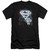 Superman Real Heroes Never Die Premium Canvas Adult Slim Fit 30/1 T-Shirt Black