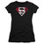 Superman Canadian Shield Junior Women's Sheer T-Shirt Black