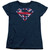 Superman Great Britian Shield Women's T-Shirt Navy