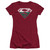 Superman Welsh Shield Junior Women's Sheer T-Shirt Cardinal