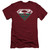 Superman Welsh Shield Adult 30/1 T-Shirt Cardinal