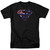 Superman Australian Shield Adult 18/1 T-Shirt Black