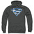Superman Greek Shield Adult Pullover Hoodie Sweatshirt Charcoal